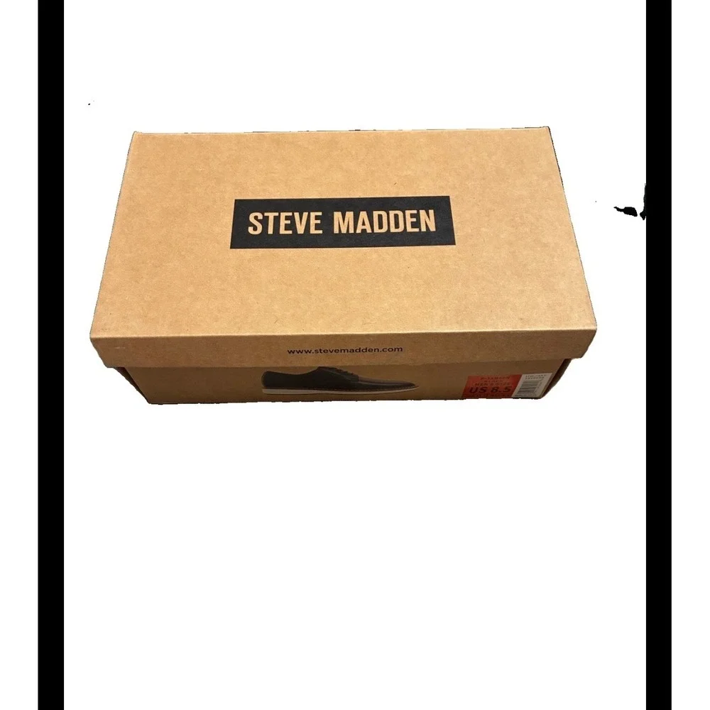 Steve Madden P-Jansen Mens Black Dress Shoes Oxford Lace Up P-JANSEN Size 8.5